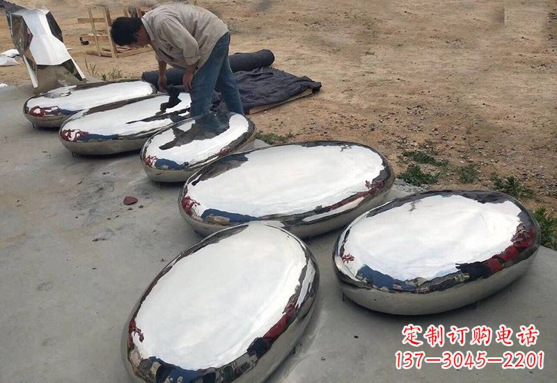 大同不锈钢鹅卵石雕塑精美外形给人以美的感受