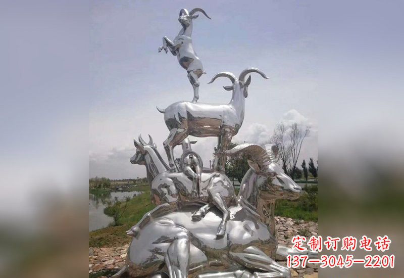 大同不锈钢羊雕塑精美绝伦