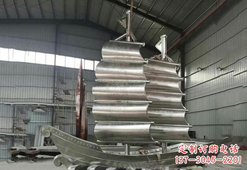 大同不锈钢帆船雕塑美丽的海洋艺术