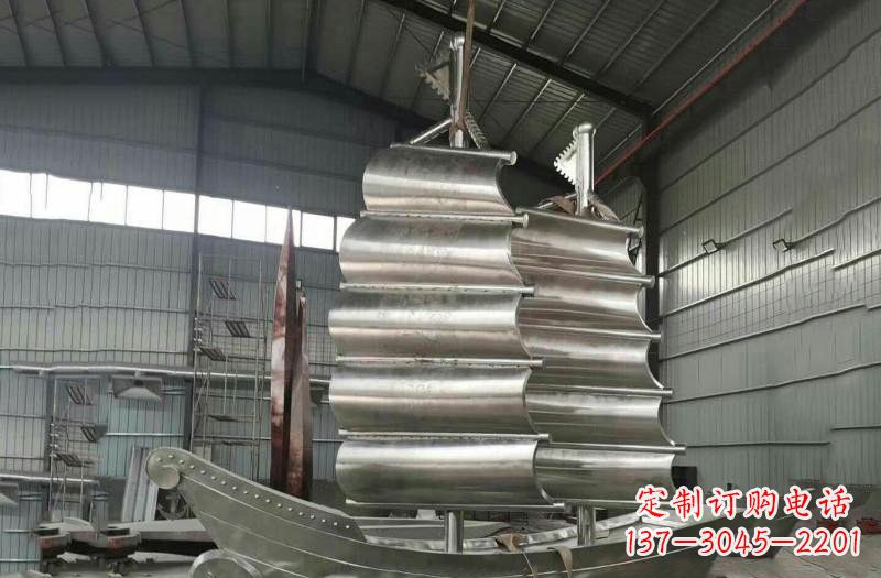 大同不锈钢公园帆船雕塑222