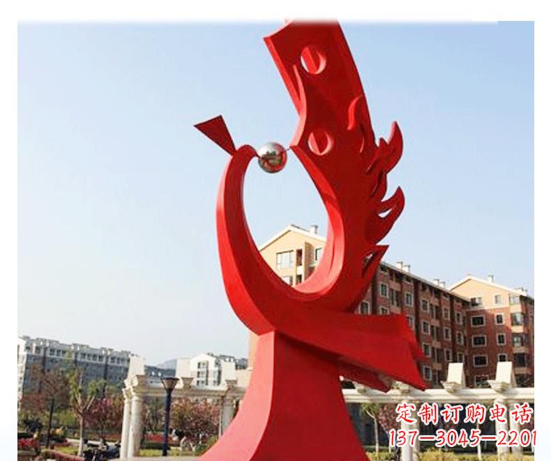 大同不锈钢凤凰雕塑——象征着新生