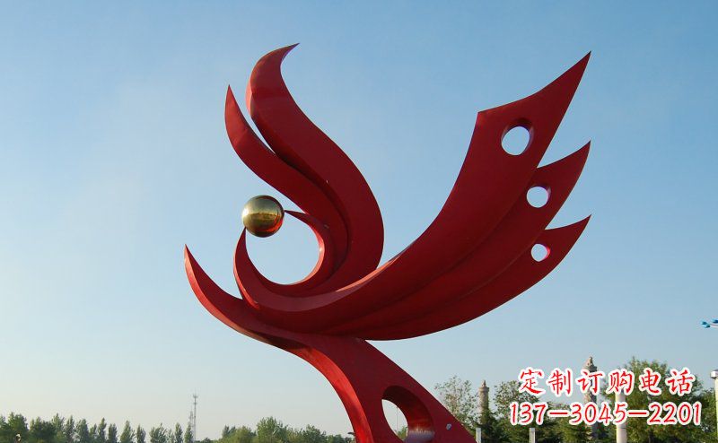 大同不锈钢公园的凤凰雕塑