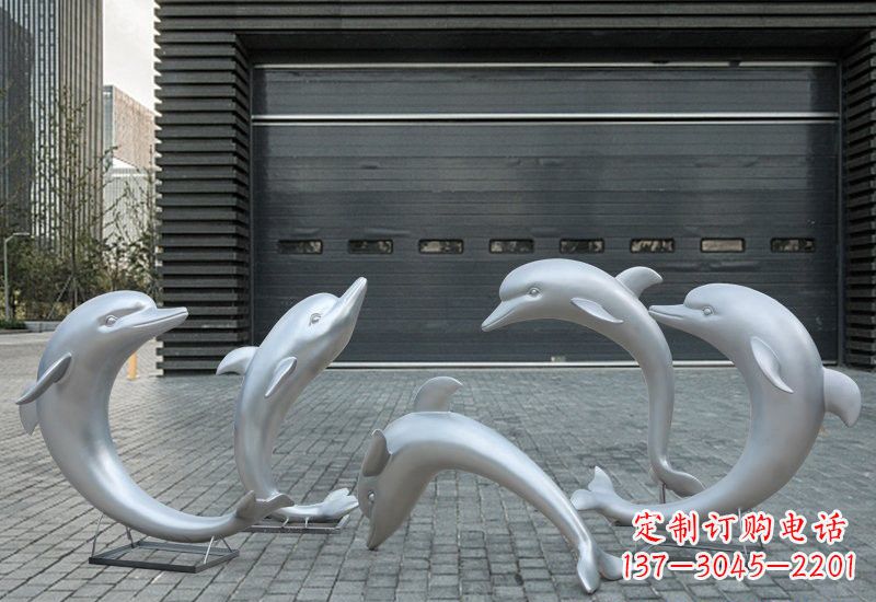 大同海豚的精灵——不锈钢公园海豚雕塑