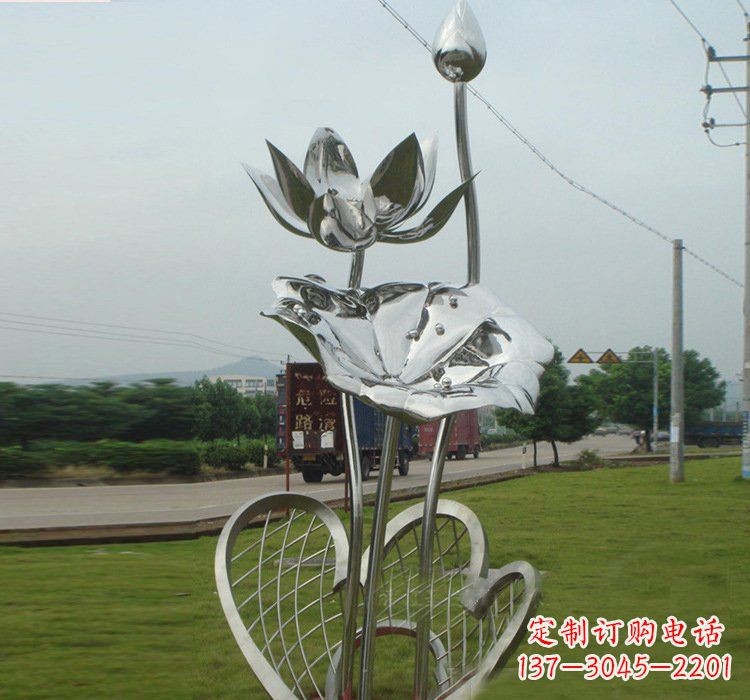 大同不锈钢荷叶雕塑——精美优雅的艺术品