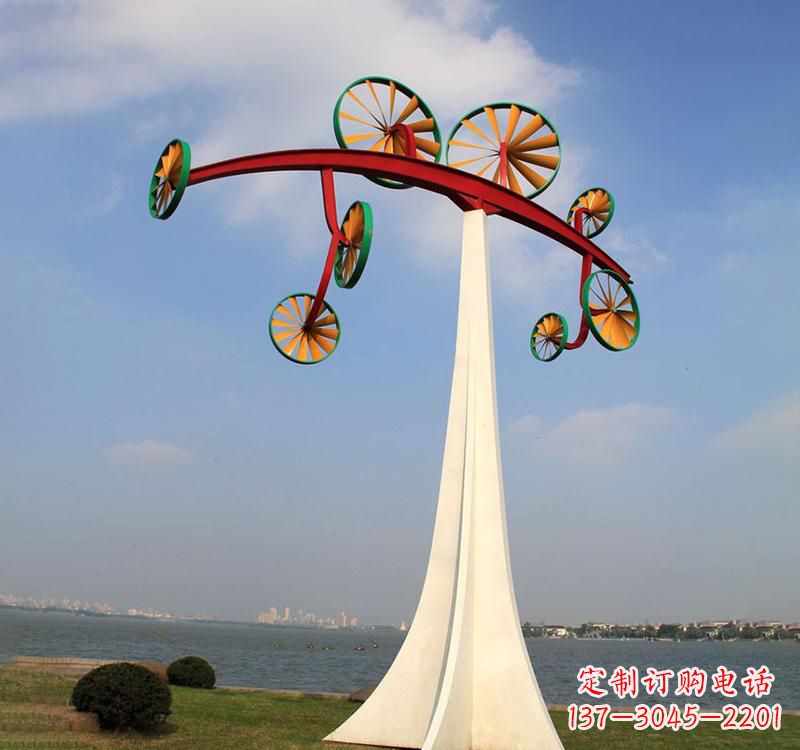 大同不锈钢风车雕塑缔造美丽公园