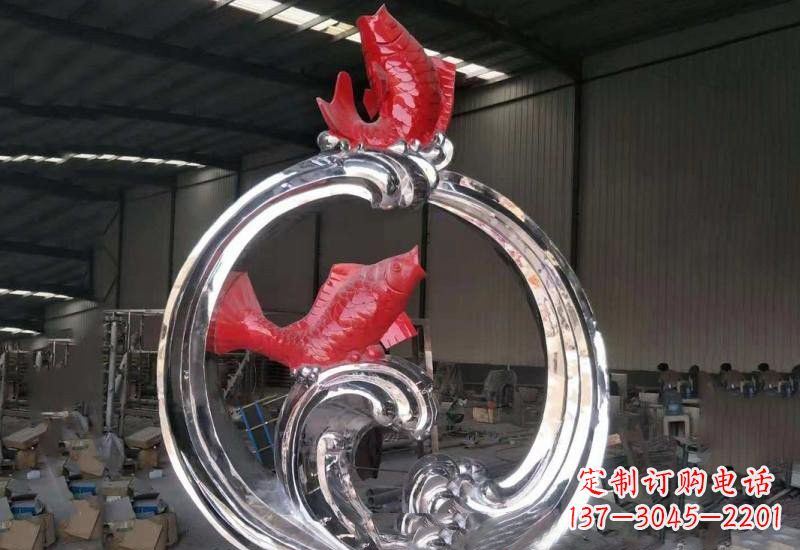 大同不锈钢跃龙门雕塑——浪漫传奇的见证