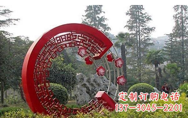 大同不锈钢公园圆环雕塑——精美的艺术瑰宝