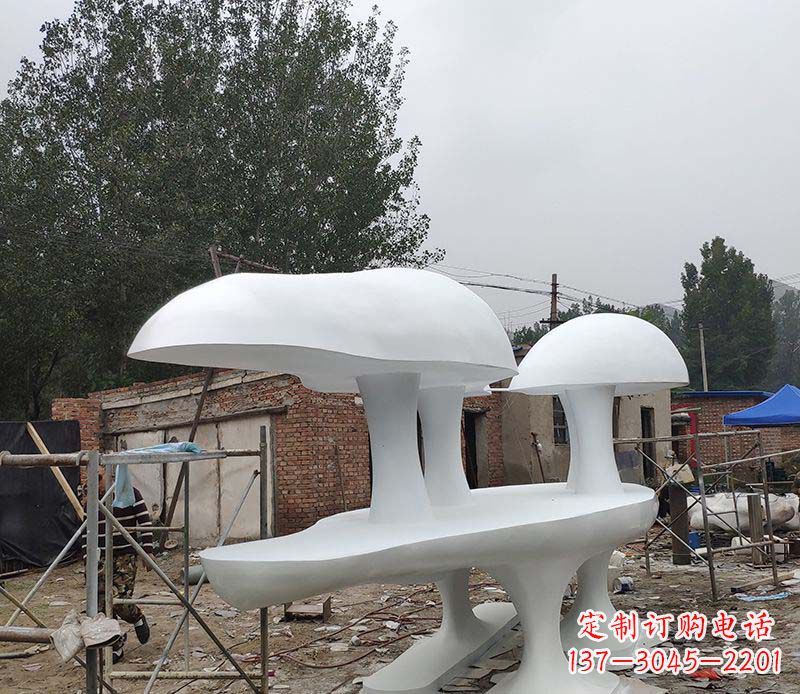 大同不锈钢公园蘑菇云朵雕塑