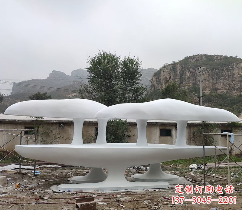 大同不锈钢蘑菇雕塑美丽的景观装置