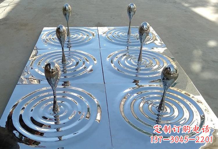 大同不锈钢水滴雕塑激发自然之美