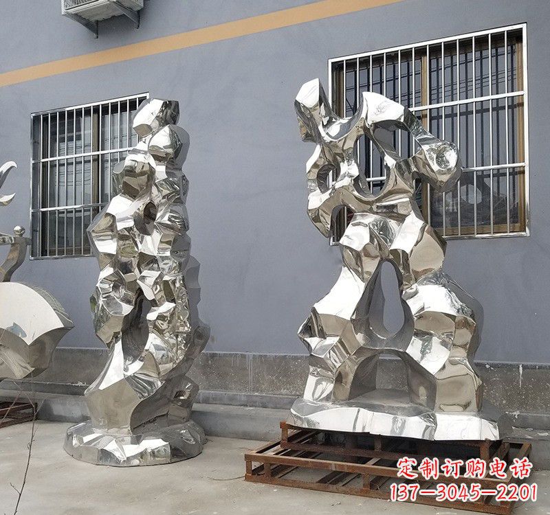 大同不锈钢公园太湖石雕塑
