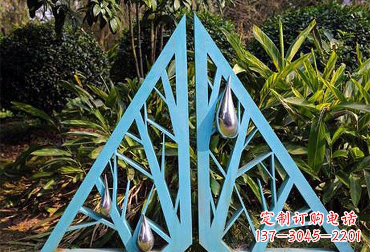 大同不锈钢树枝雕塑——点缀不锈钢公园美景