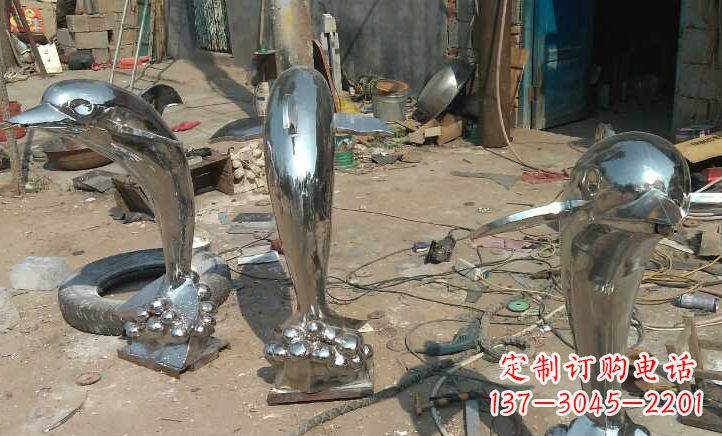 大同不锈钢海豚雕塑——美丽的海洋之灵