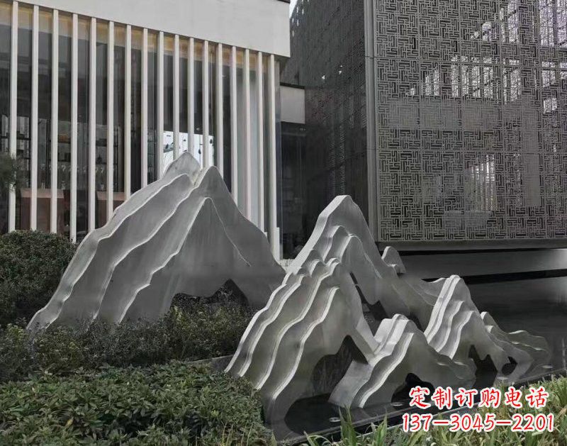 大同不锈钢公园小区假山雕塑