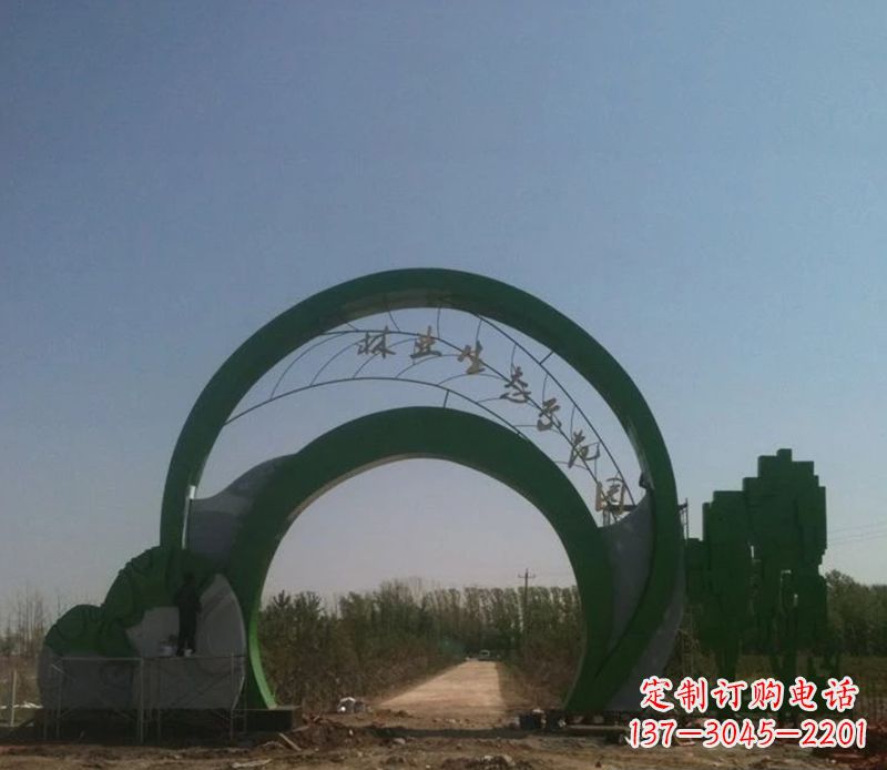 大同不锈钢拱门雕塑给家园增添艺术气息