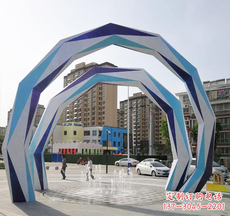 大同不锈钢拱门雕塑令人惊叹的艺术品