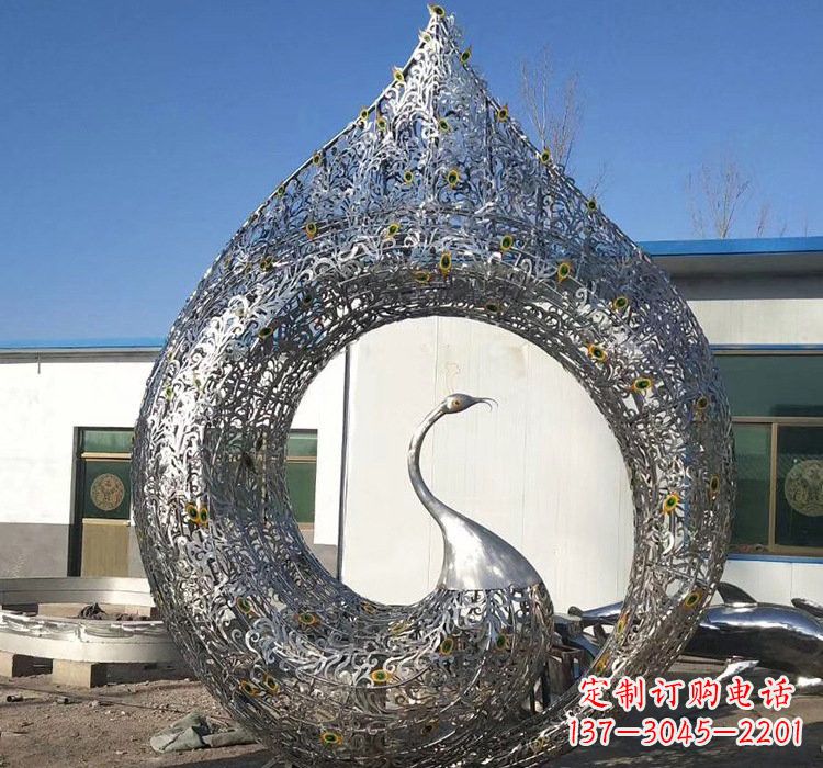 大同优雅的不锈钢孔雀雕塑