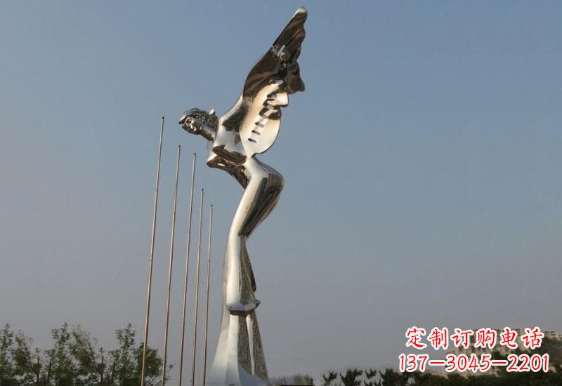 大同不锈钢广场抽象天使雕塑