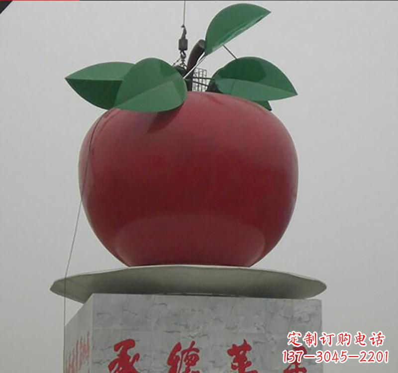 大同不锈钢苹果雕塑一件充满艺术气息的作品