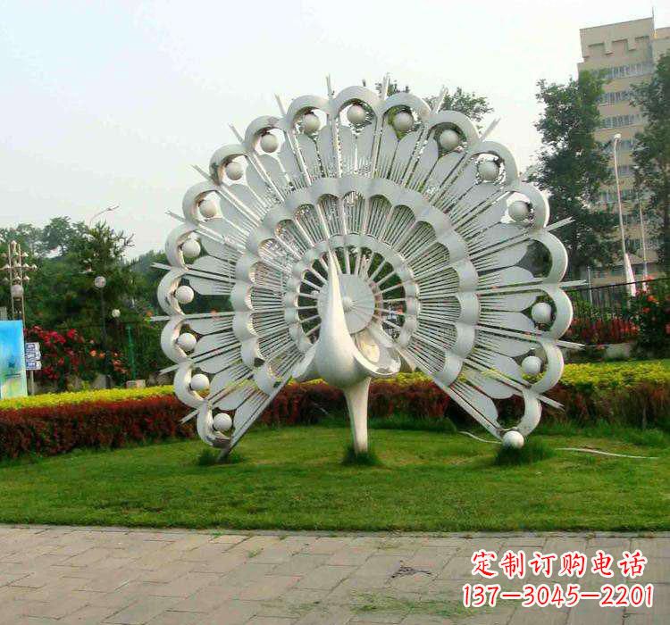 大同不锈钢广场动物孔雀雕塑