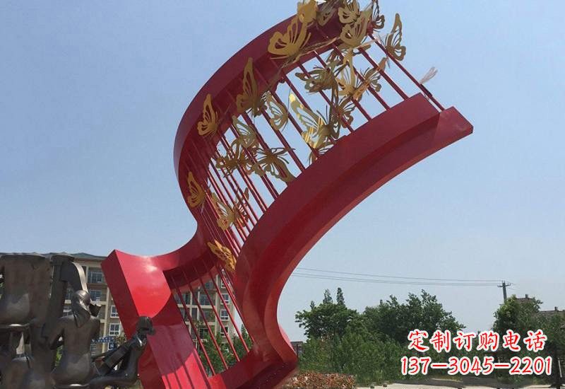 大同不锈钢蝴蝶灵动的艺术雕塑