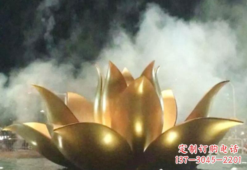 大同不锈钢莲花喷泉雕塑——让美景更加精彩