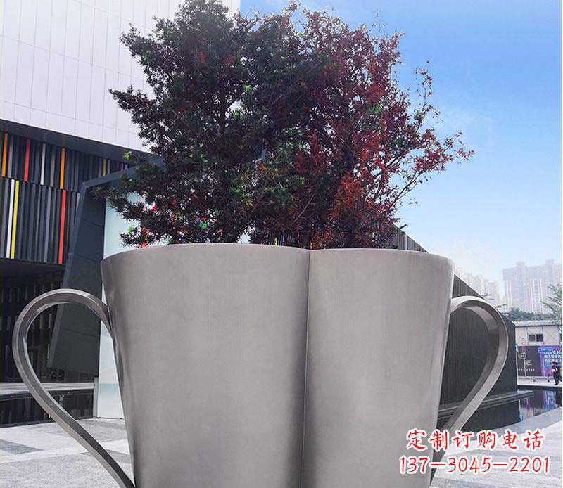 大同不锈钢花盆雕塑美观耐用