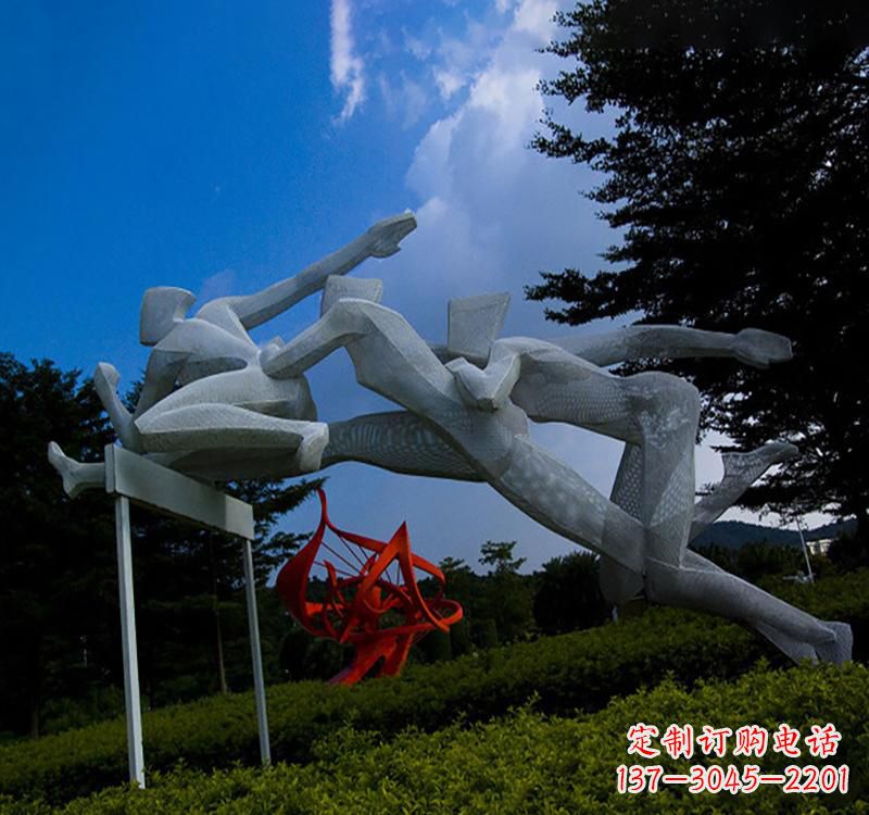 大同不锈钢广场现代运动员雕塑