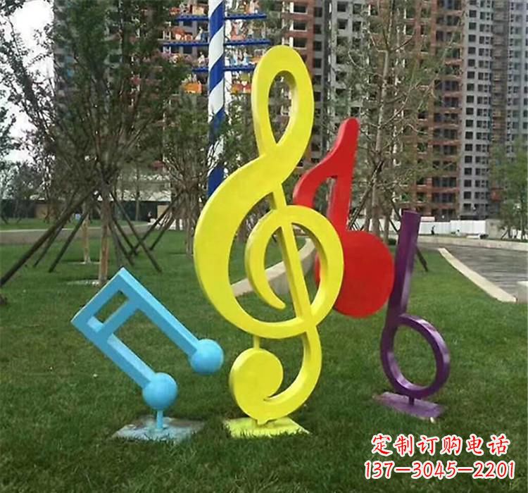 大同不锈钢音符雕塑音乐的流动之美