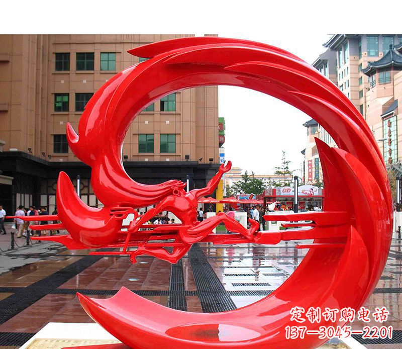 大同精美的不锈钢圆环雕塑