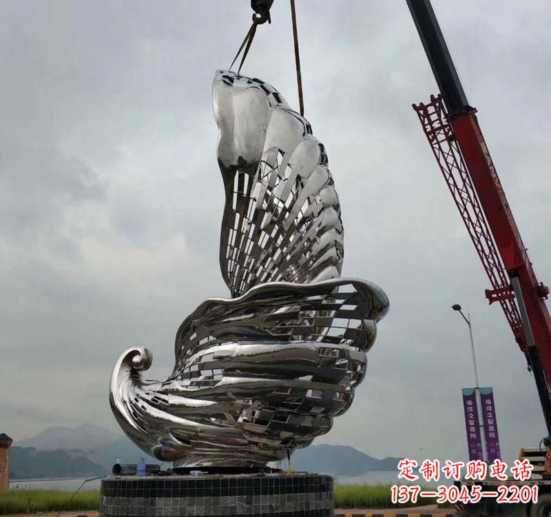 大同不锈钢海螺雕塑象征着海洋的美丽