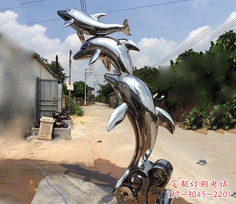 大同不锈钢海豚雕塑艺术的浪漫