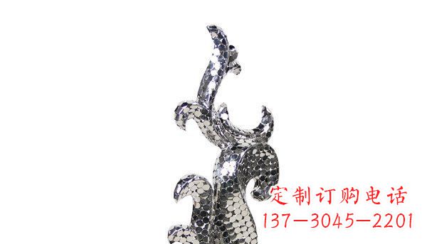 大同不锈钢海豚抽象雕塑