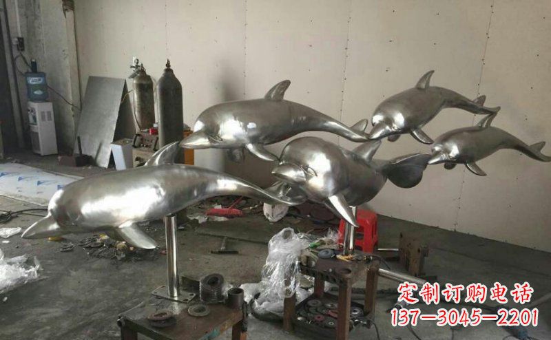大同不锈钢海豚雕塑