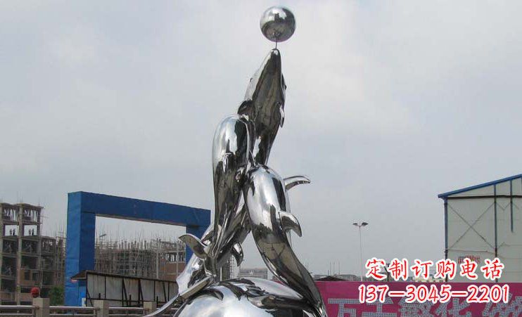 大同不锈钢海豚雕塑海洋之美的象征