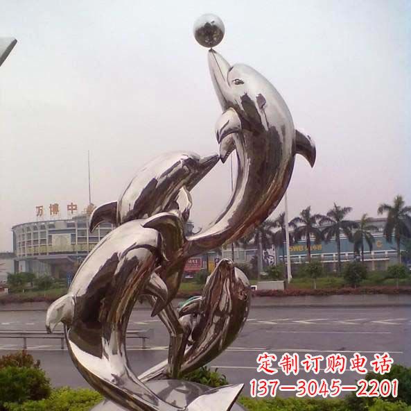 大同不锈钢海豚雕塑艺术之美