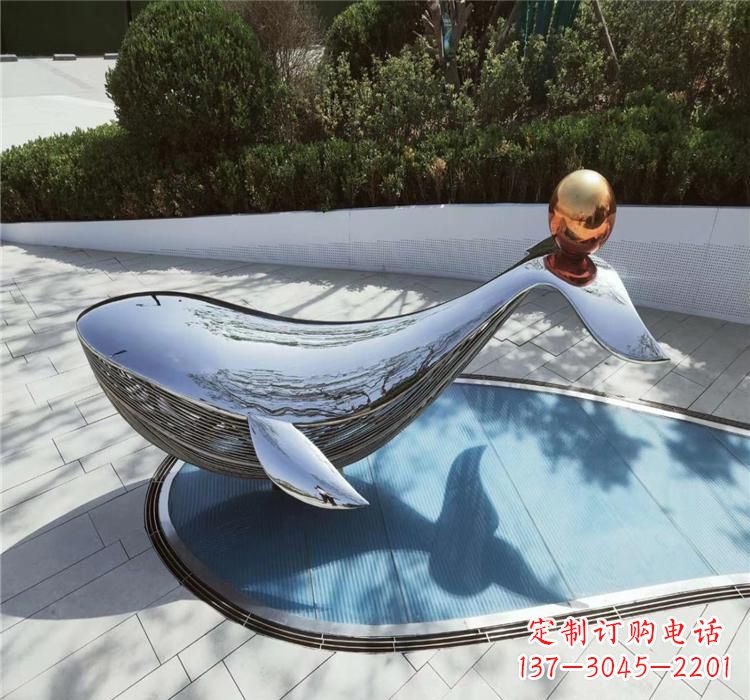 大同不锈钢海豚动物雕塑