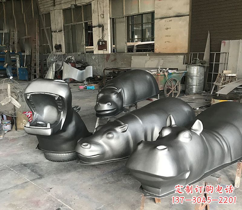 大同不锈钢河马雕塑2