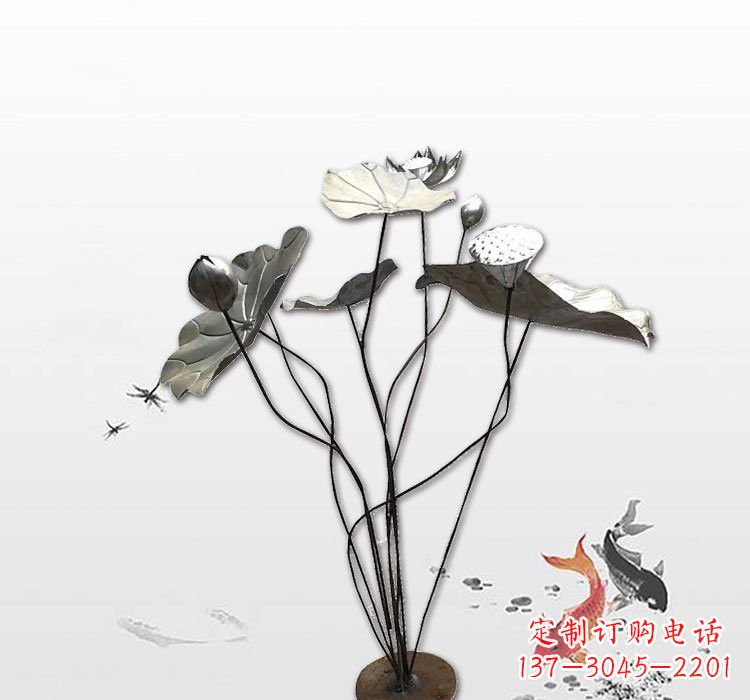 大同不锈钢荷叶雕塑艺术的精美结合
