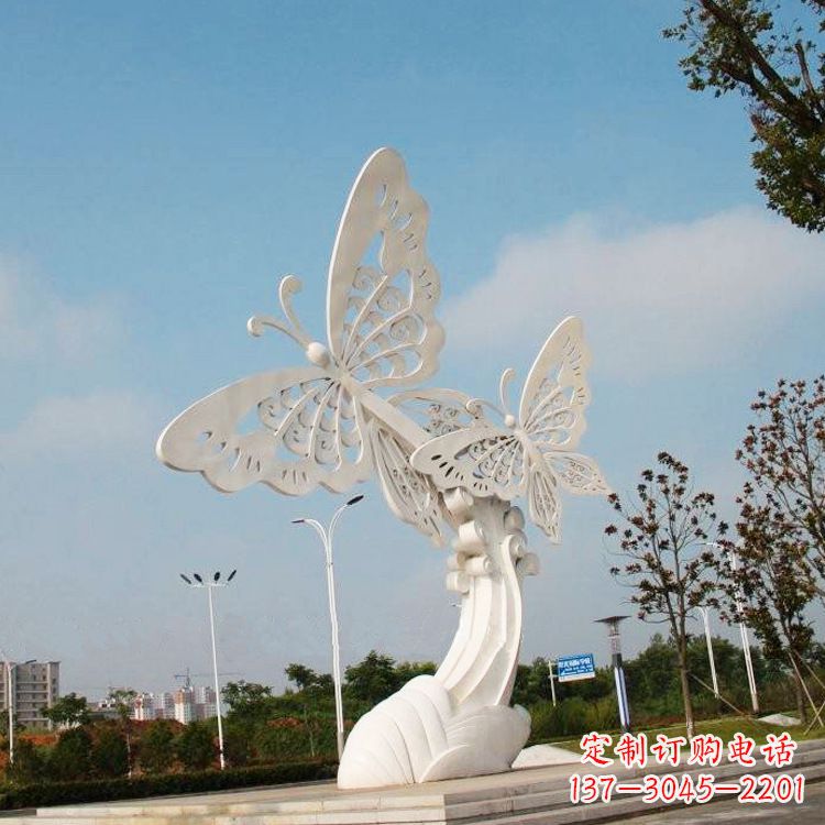 大同不锈钢蝴蝶景观雕塑，公园园林广场动物景观标识