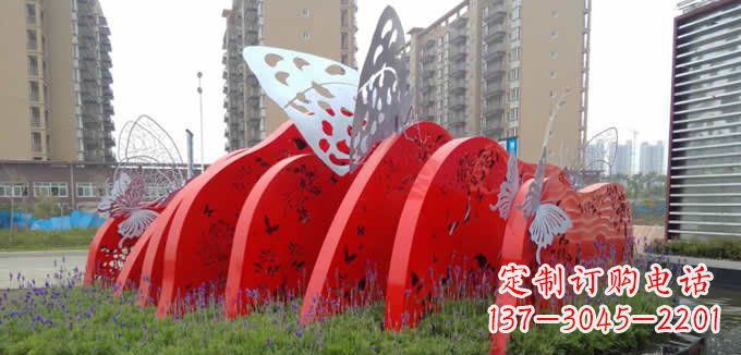 大同不锈钢蝴蝶小区景观雕塑