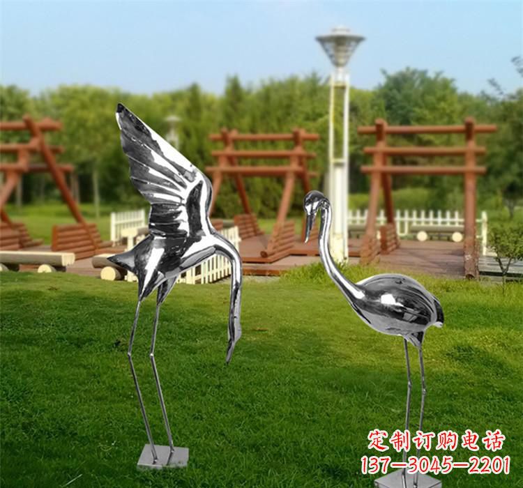 大同不锈钢户外仙鹤雕塑