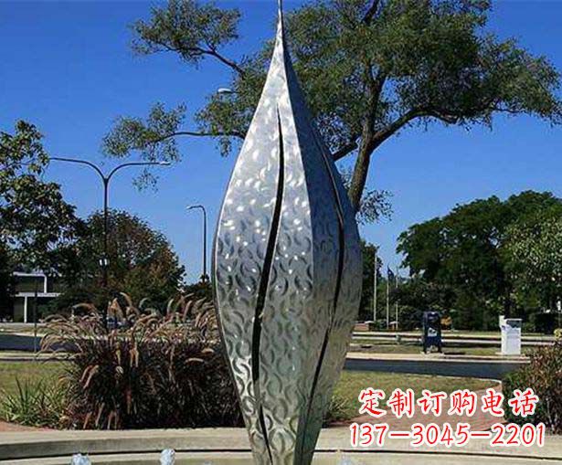 大同不锈钢花骨朵喷泉雕塑