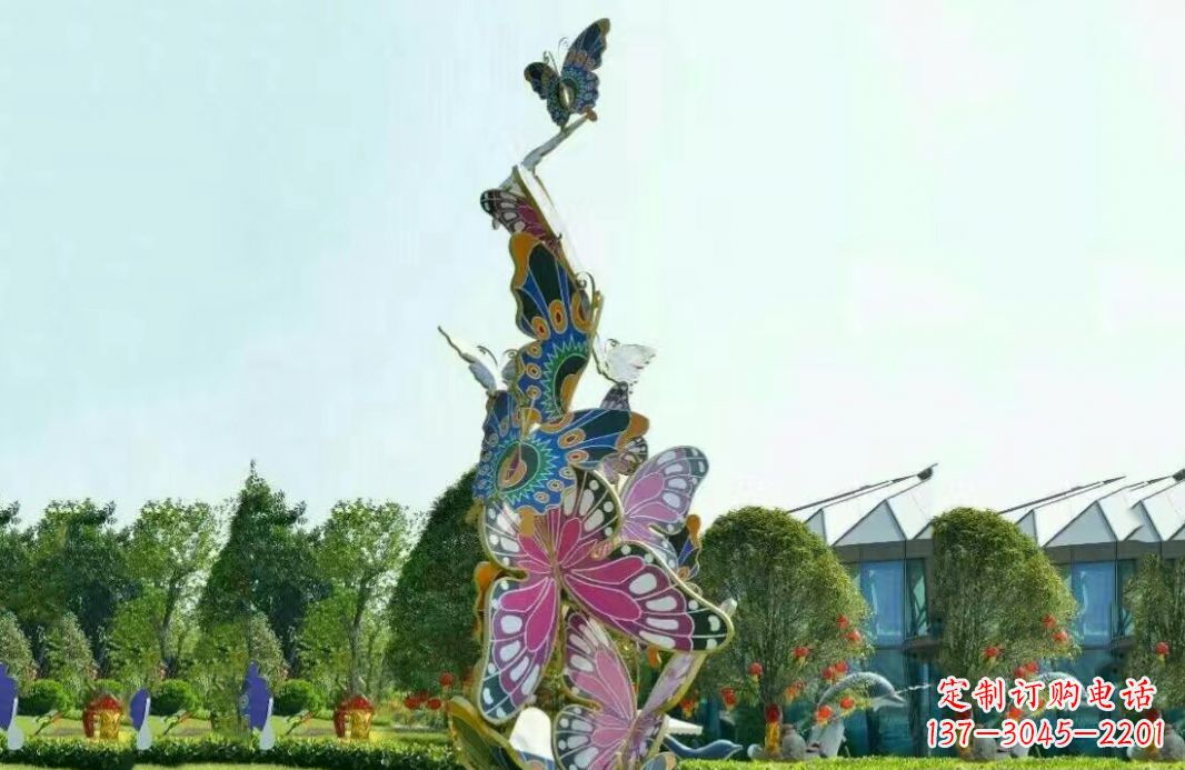 大同不锈钢蝴蝶美丽的雕塑之美