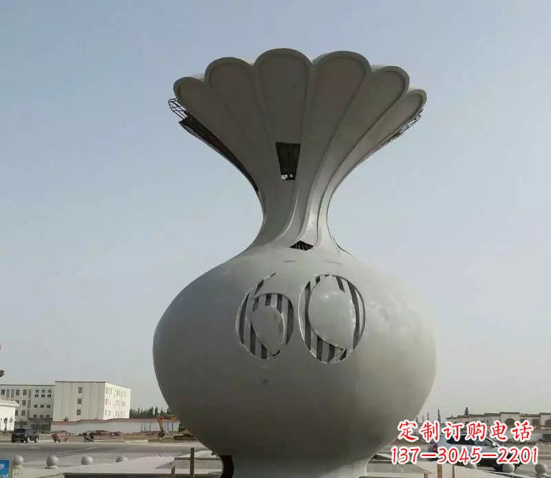 大同精美不锈钢花篮雕塑