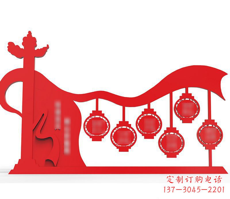 大同灯笼雕塑传承社会主义核心价值观