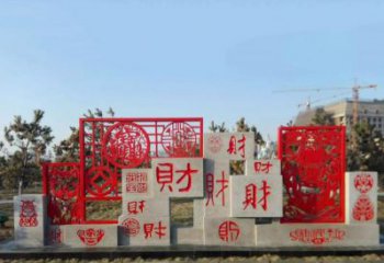 大同不锈钢福禄寿雕塑象征着美好生活