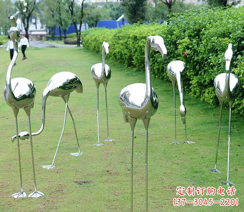 大同不锈钢火烈鸟雕塑美丽的艺术杰作