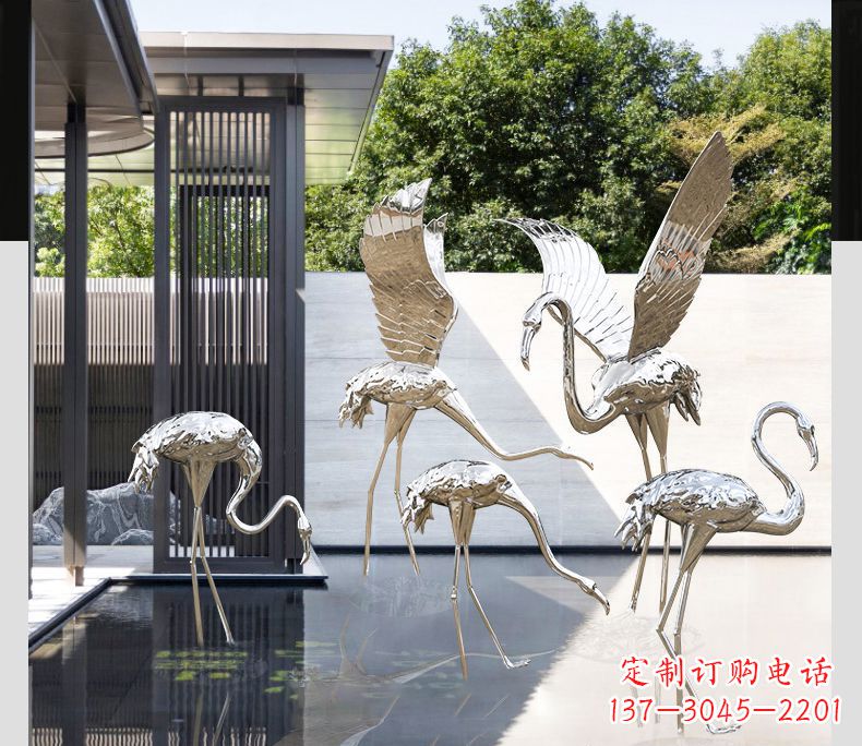 大同不锈钢火烈鸟雕塑雕刻艺术的精粹