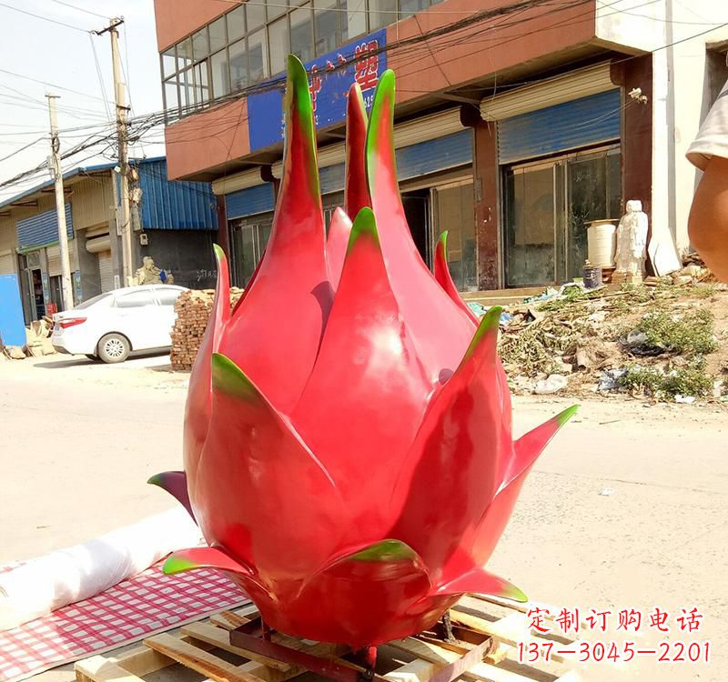 大同精美不锈钢火龙果雕塑